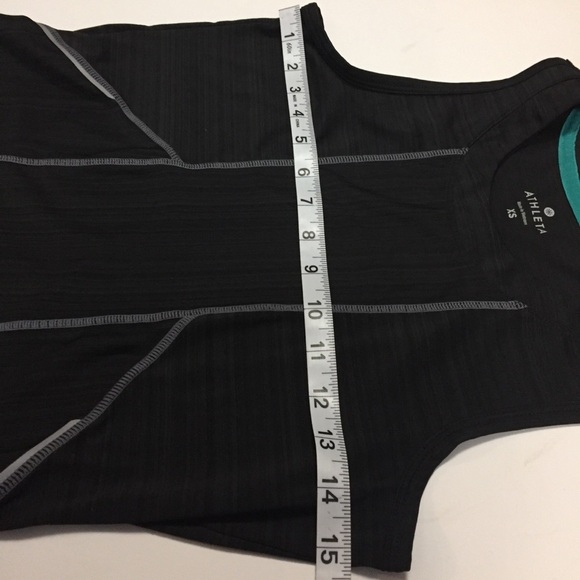 Athleta Run On Black Silver Reflective Tank Top - Picture 9 of 13